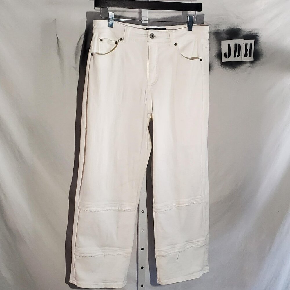Erdem x Universal Standard Hana White Patchwork Jeans Size‎ 8 - Picture 4 of 16